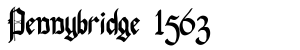 Шрифт Pennybridge 1563