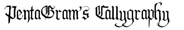Шрифт PentaGram's Callygraphy