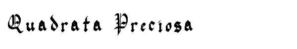 Шрифт Quadrata Preciosa