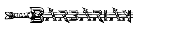 Шрифт Barbarian