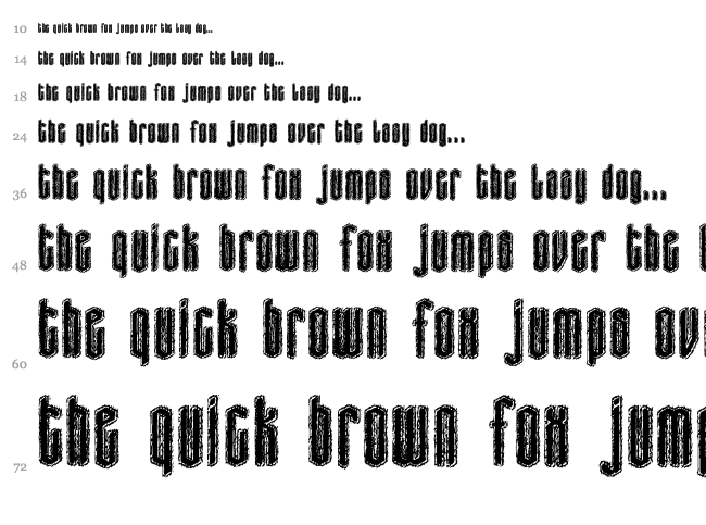 Birthmark font waterfall