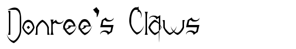 Шрифт Donree's Claws