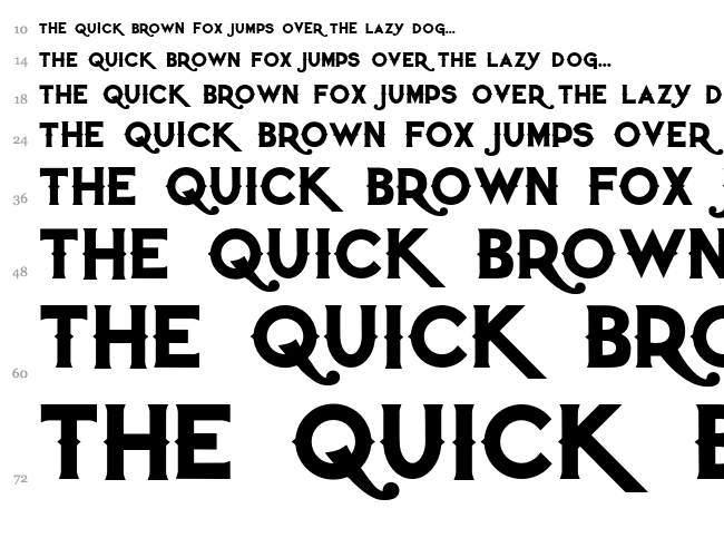 Quiet the Thief font waterfall