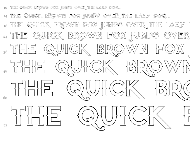 Quiet the Thief font waterfall
