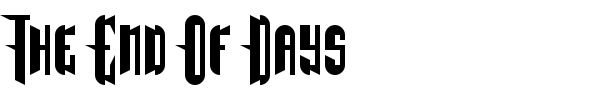 Шрифт The End Of Days