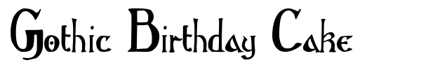 Шрифт Gothic Birthday Cake