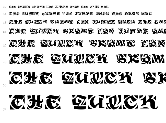 Sir Guppy font waterfall