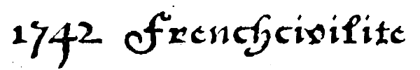 Шрифт 1742 Frenchcivilite