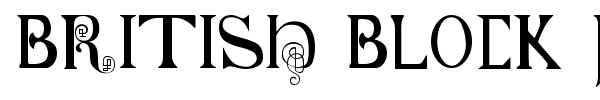 Шрифт British Block Flourish, 10th c.