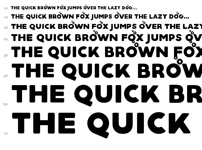 Aquino font waterfall