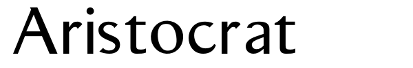 Шрифт Aristocrat