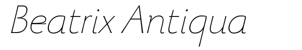 Шрифт Beatrix Antiqua