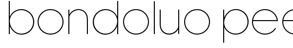 Шрифт Bondoluo Peek