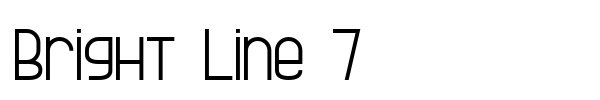 Bright Line 7 font preview