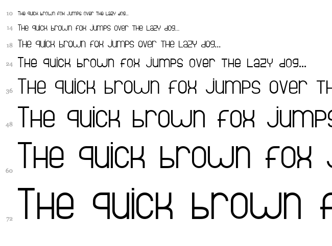 Bright Line 7 font waterfall