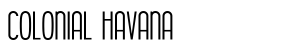 Шрифт Colonial Havana