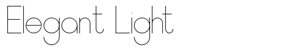 Шрифт Elegant Light