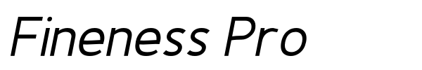 Шрифт Fineness Pro