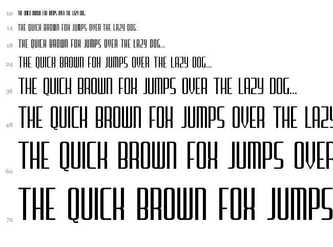 Furgatorio Sans font waterfall