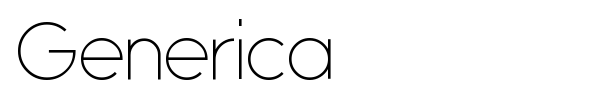 Шрифт Generica