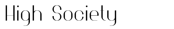 Шрифт High Society