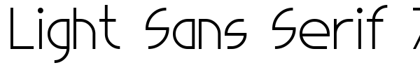 Шрифт Light Sans Serif 7