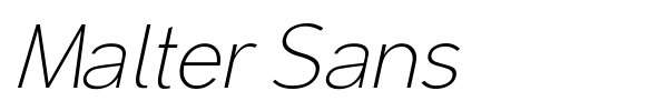 Шрифт Malter Sans