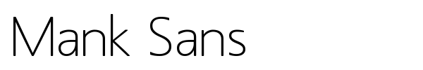 Шрифт Mank Sans