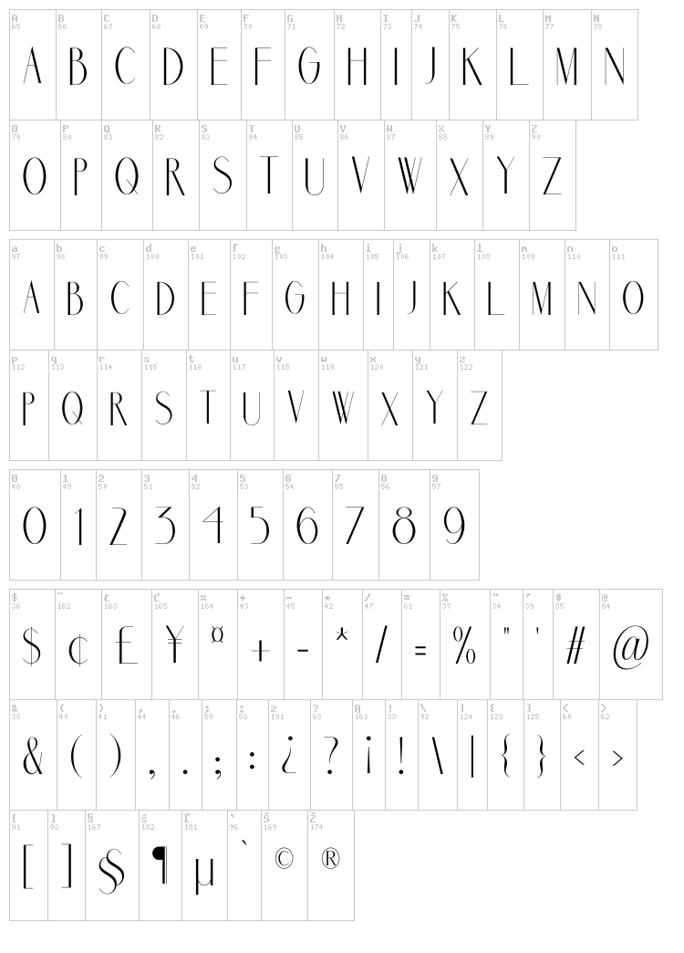 Marbre Sans font map