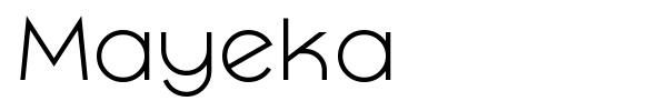 Шрифт Mayeka