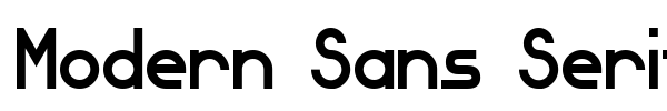 Шрифт Modern Sans Serif 7