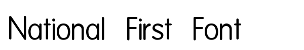 Шрифт National First Font