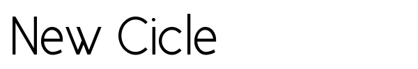 Шрифт New Cicle