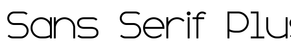 Sans Serif Plus 7 font preview