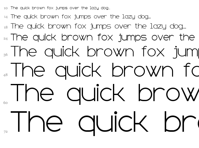Sans Serif Plus 7 font waterfall