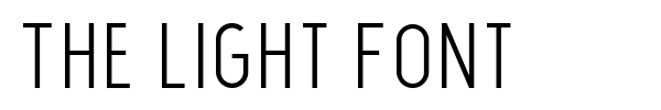 Шрифт The Light Font