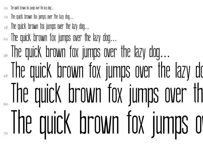 Thin Design font waterfall