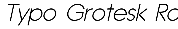 Шрифт Typo Grotesk Rounded