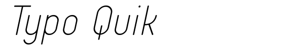 Шрифт Typo Quik