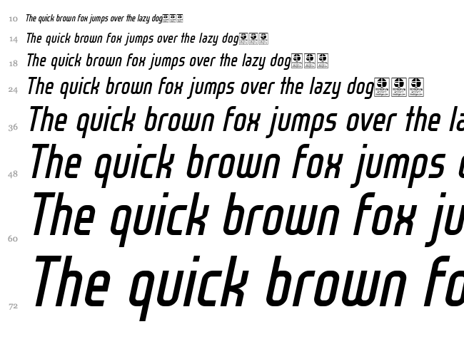 Wox Modelist font waterfall