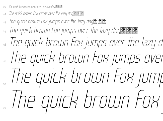 Wox Modelist font waterfall