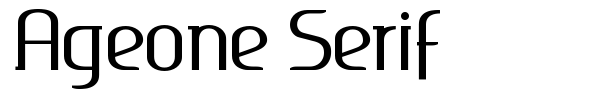 Ageone Serif font preview