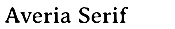 Шрифт Averia Serif