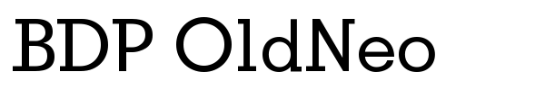 Шрифт BDP OldNeo