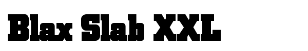 Шрифт Blax Slab XXL