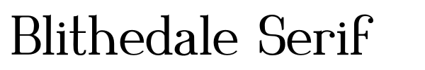 Шрифт Blithedale Serif