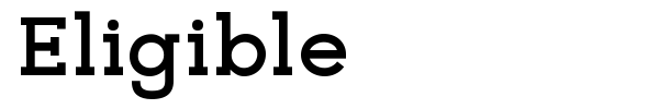 Eligible font preview