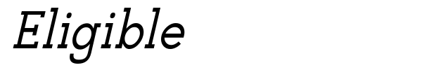 Eligible font preview