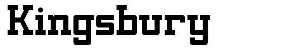 Шрифт Kingsbury