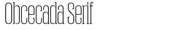 Шрифт Obcecada Serif